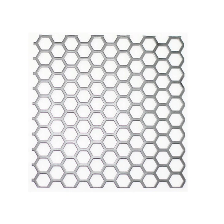 Fulles perforades hexagonals d'acer inoxidable